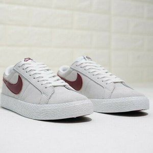 nike sb blazer low summit white dark team red